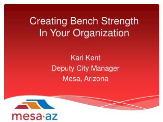 Creating Bench Strength In Your Organization