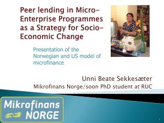 Peer lending in Micro-Enterprise Programmes as a Strategy for Socio-Economic Change