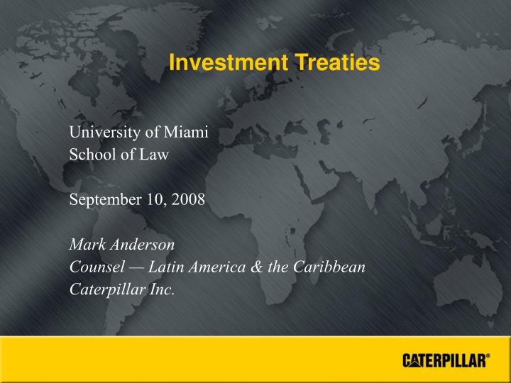 investment treaties