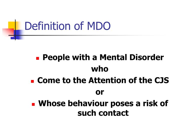 definition of mdo
