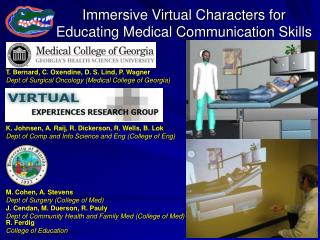 Immersive Virtual Characters for Educating Medical Communication Skills