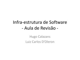 infra estrutura de software aula de revis o
