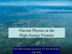 Exploring Flavour Physics at the High-Energy Frontier: The FlaviaNet Meeting - slide 1