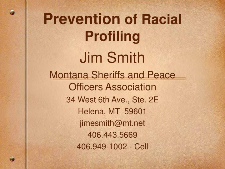 prevention of racial profiling
