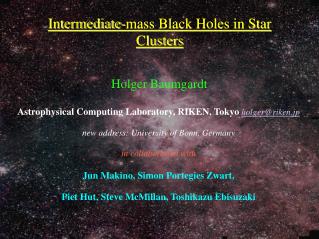 Intermediate-mass Black Holes in Star Clusters