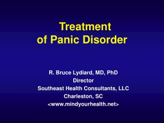 Treatment of Panic Disorder