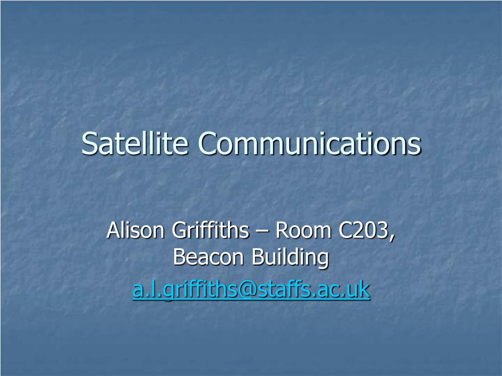 PPT - Satellite Communications PowerPoint Presentation, free download ...