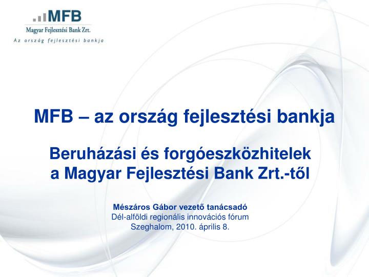 mfb az orsz g fejleszt si bankja