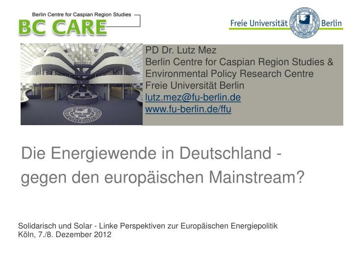 die energiewende in deutschland gegen den europ ischen mainstream