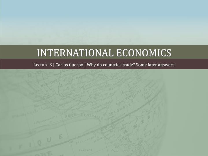 international economics