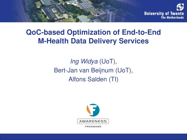 qoc based optimization of end to end m health data delivery services