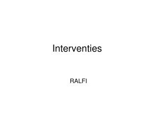 interventies