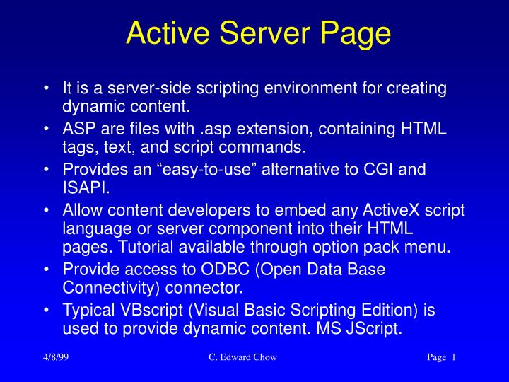 active server page