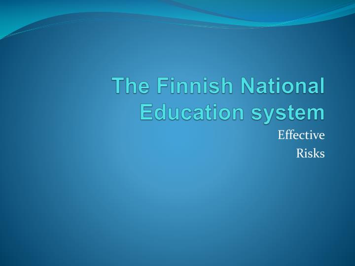 the finnish national education system