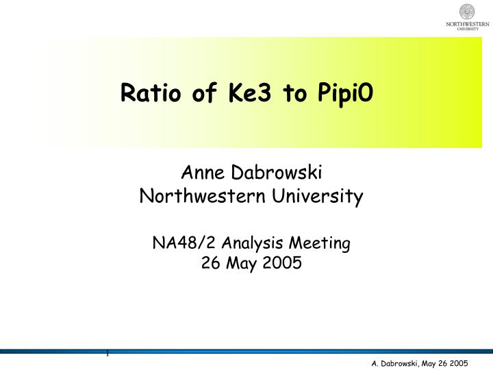 ratio of ke3 to pipi0