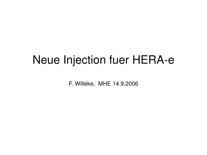 neue injection fuer hera e f willeke mhe 14 9 2006