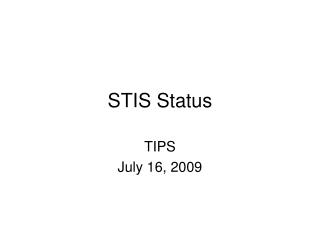 STIS Status