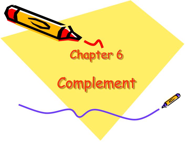 chapter 6 complement