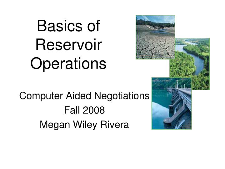 basics of reservoir operations