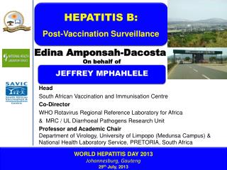 WORLD HEPATITIS DAY 2013 Johannesburg, Gauteng 29 th July, 2013