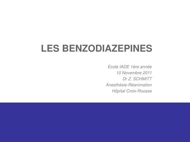 les benzodiazepines