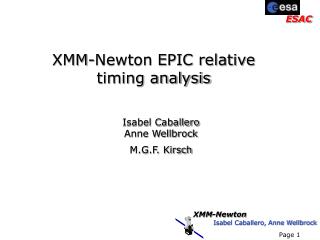 XMM-Newton EPIC relative timing analysis