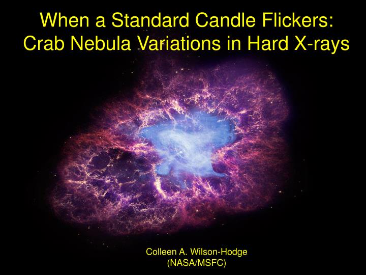 when a standard candle flickers crab nebula variations in hard x rays