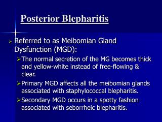 Posterior Blepharitis