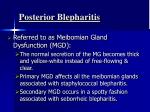 Posterior Blepharitis