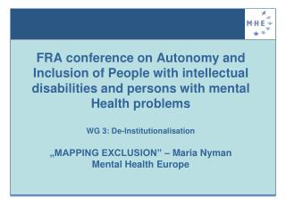 Mental Health Europe (MHE)