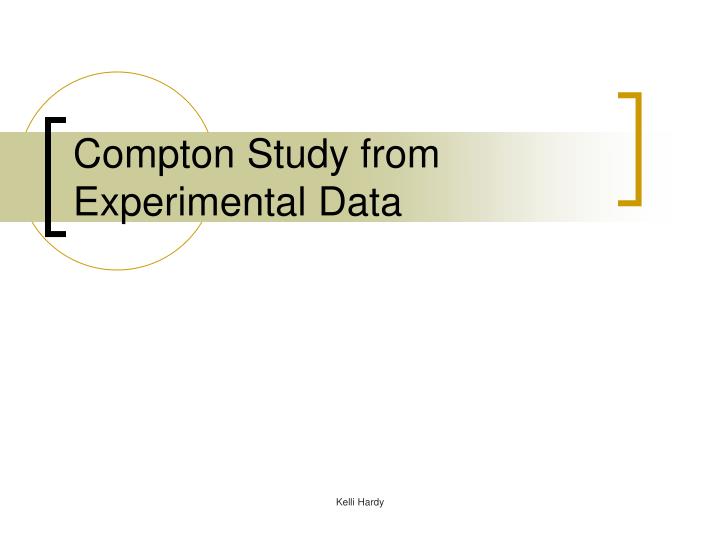 compton study from experimental data