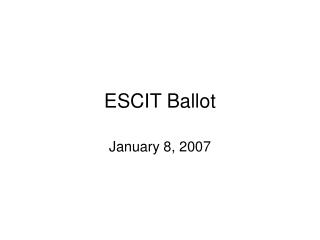 ESCIT Ballot