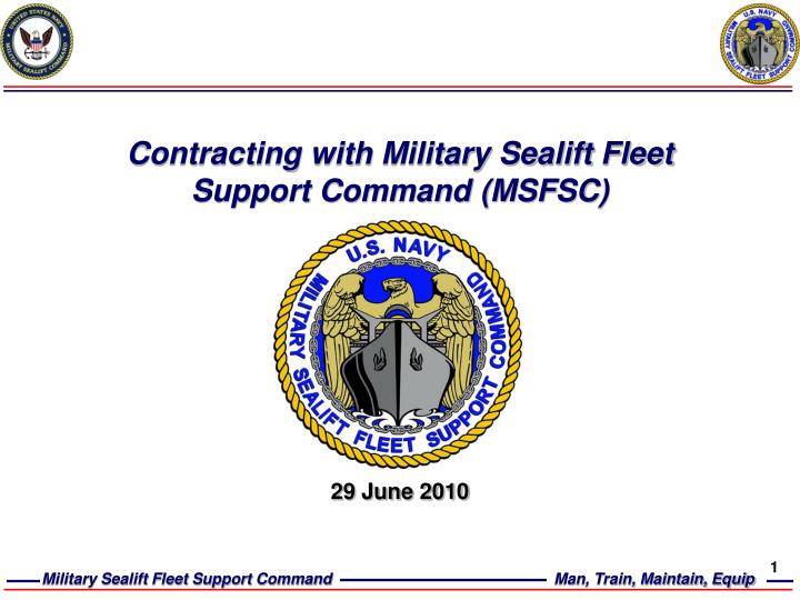 contracting with military sealift fleet support command msfsc