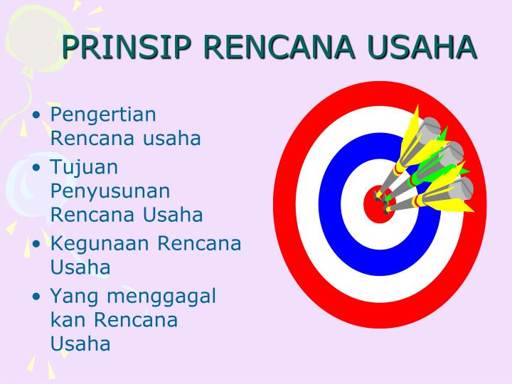 prinsip rencana usaha