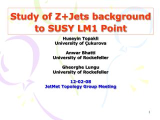 Study of Z+Jets background to SUSY LM1 Point