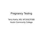 Pregnancy Testing - slide 1