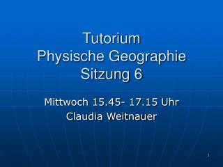 tutorium physische geographie sitzung 6