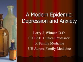 A Modern Epidemic: Depression and Anxiety