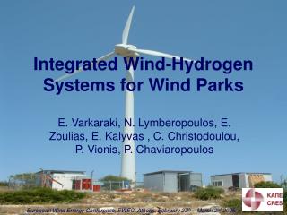 Integrated Wind-Hydrogen Systems for Wind Parks