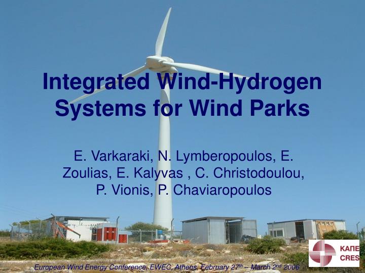 integrated wind hydrogen systems for wind parks