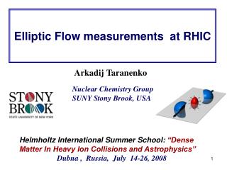 Elliptic Flow measurements at RHIC