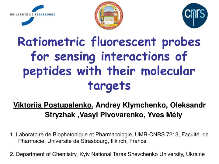 ratiometric fluorescent probes for sensing interaction s of peptides with their molecular targets