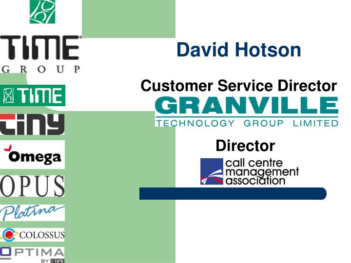 david hotson customer service director
