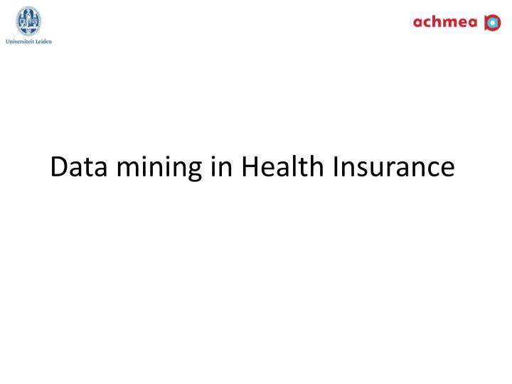 data mining in health insurance