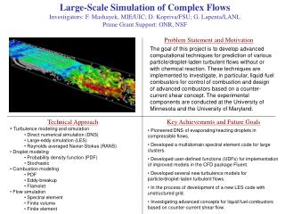 Large-Scale Simulation of Complex Flows