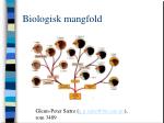 Biologisk mangfold - slide 1