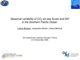 Seasonal variability of CO 2 air-sea fluxes and DIC in the Southern Pacific Ocean
