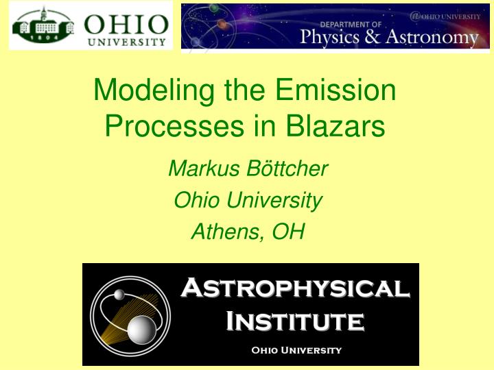 modeling the emission processes in blazars