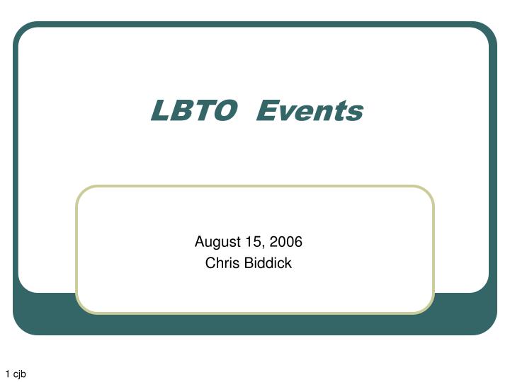 lbto events