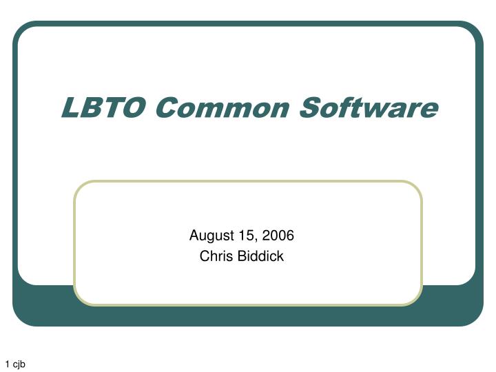 lbto common software